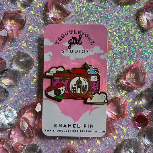 Destination India Enamel Pin