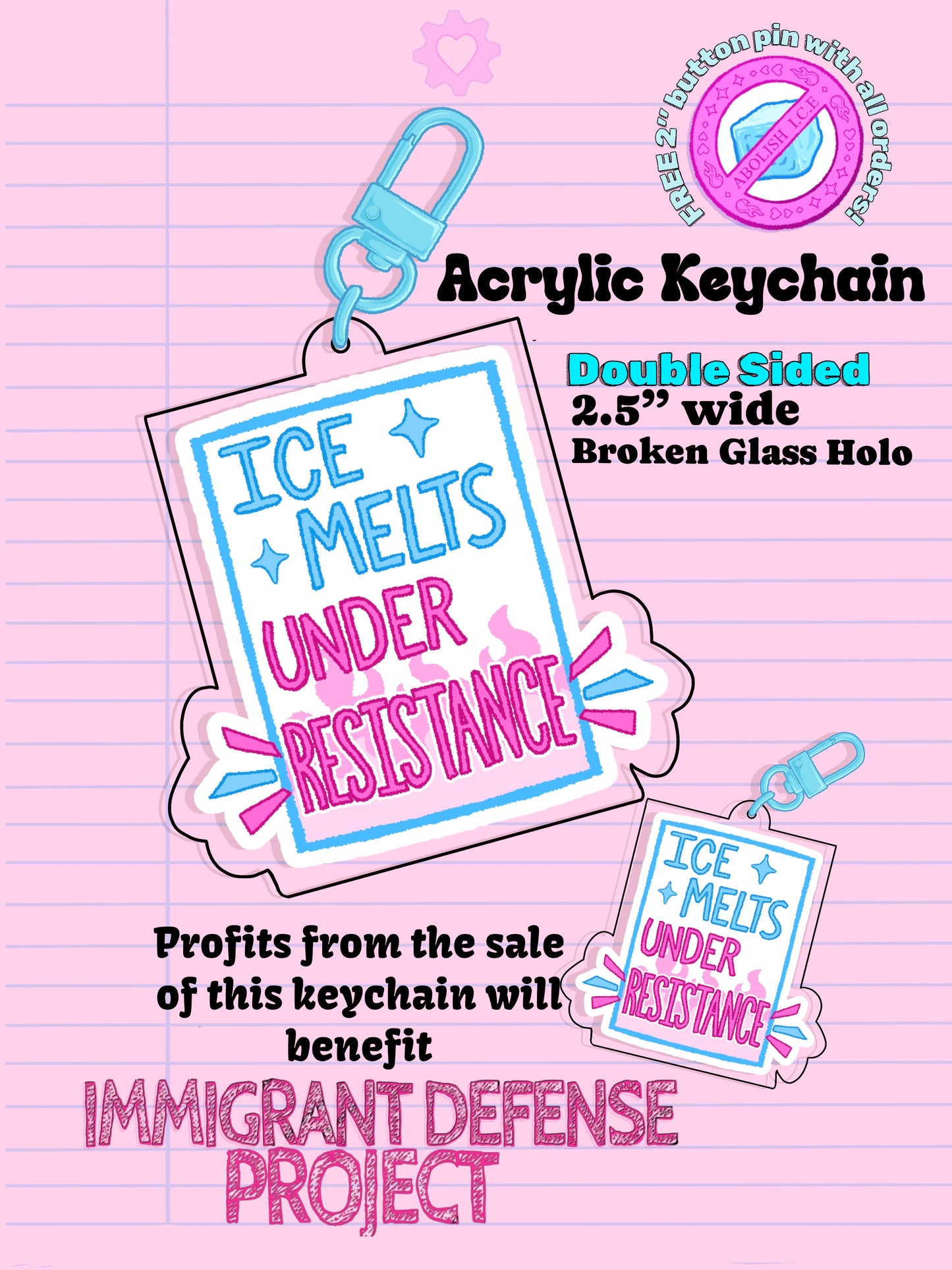 Ice Melt Fundraiser Keychain