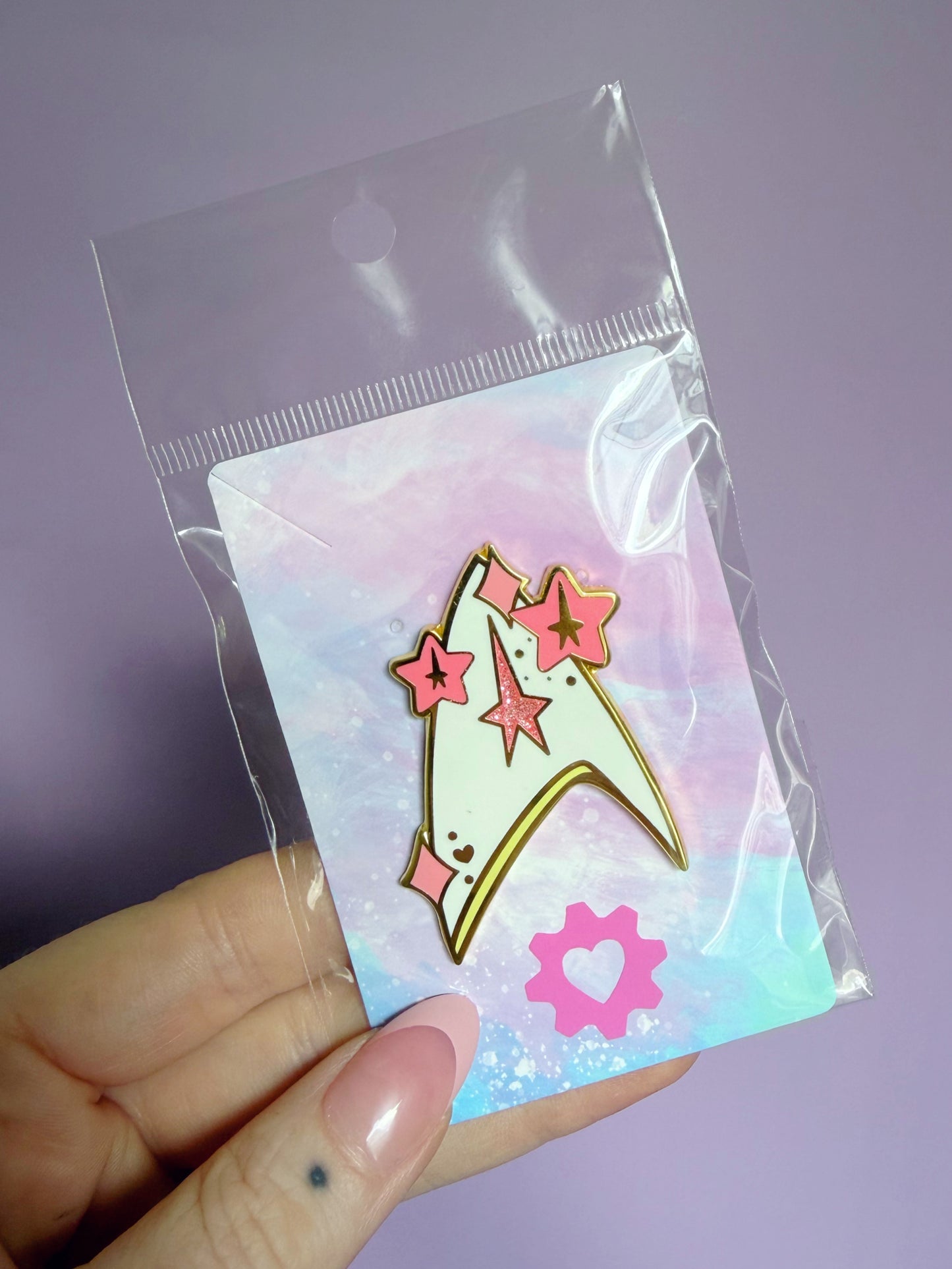Pink Original Magnetic Com-Badge
