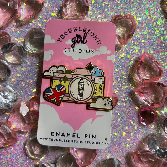 Destination London Enamel Pin