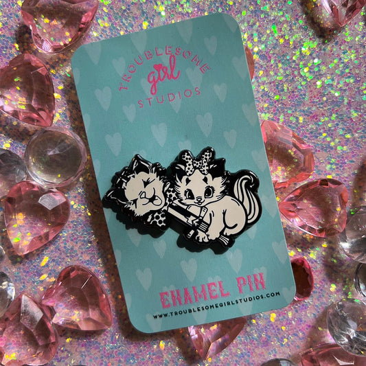 Bad Kitty Enamel Pin