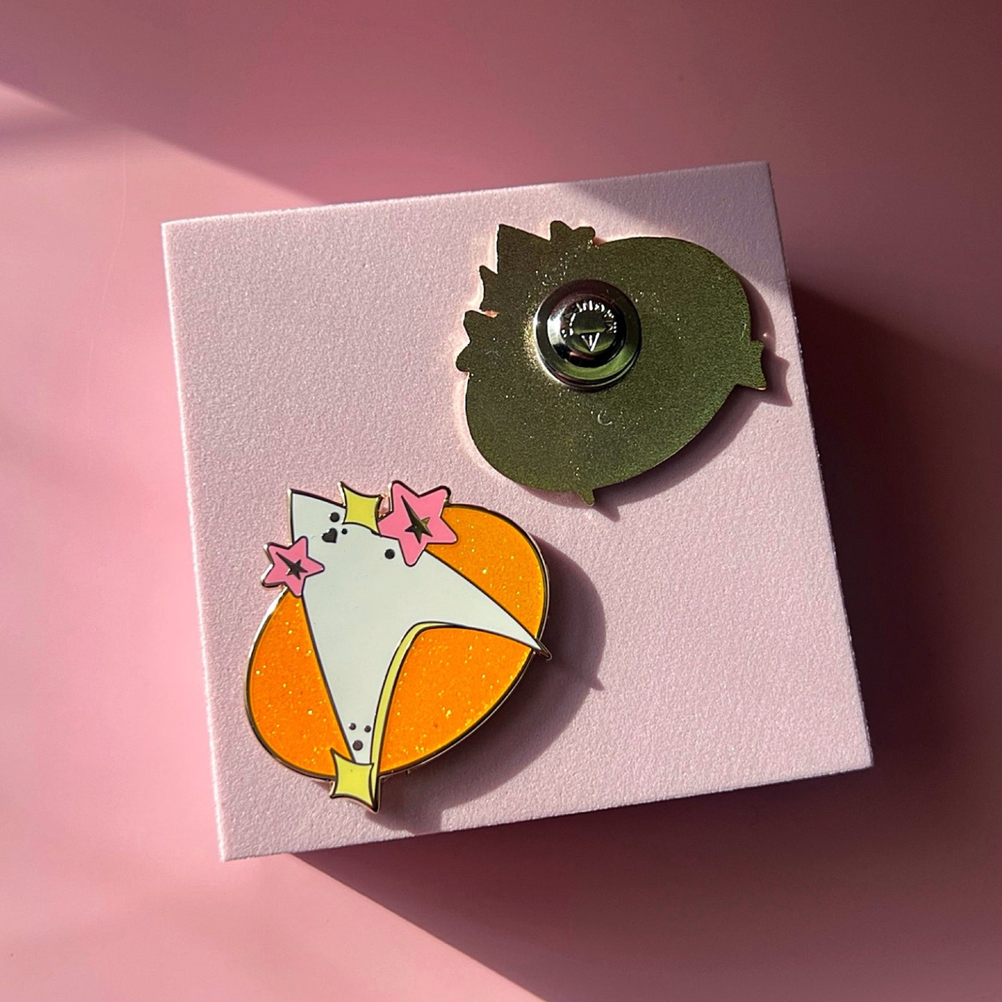 Pink and Gold Magnetic Badge