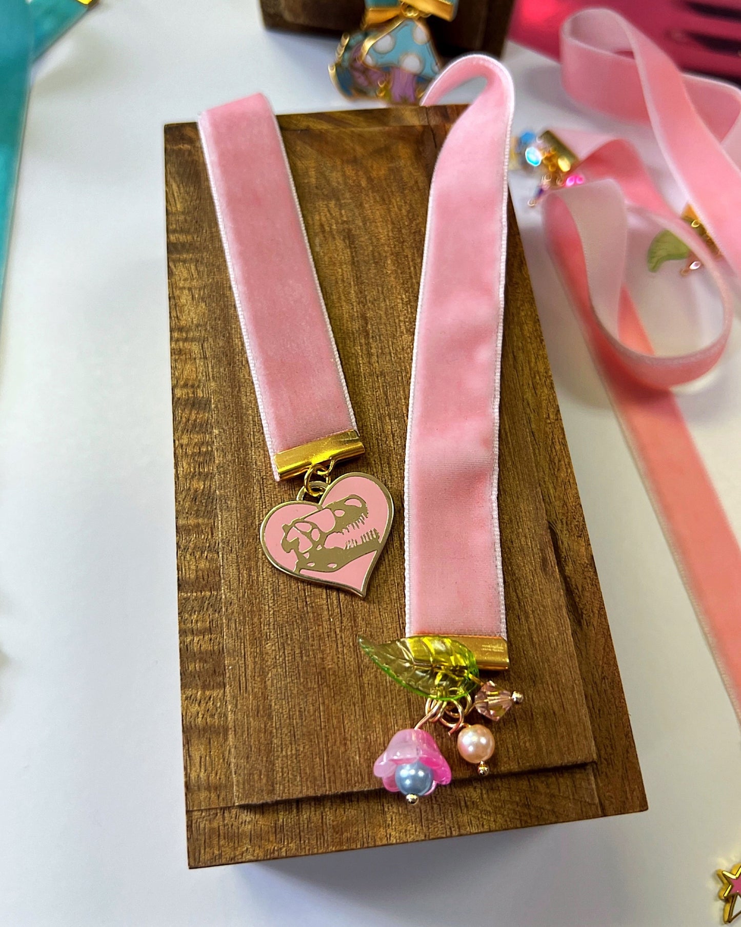 Heart T-Rex Skull Bookmark