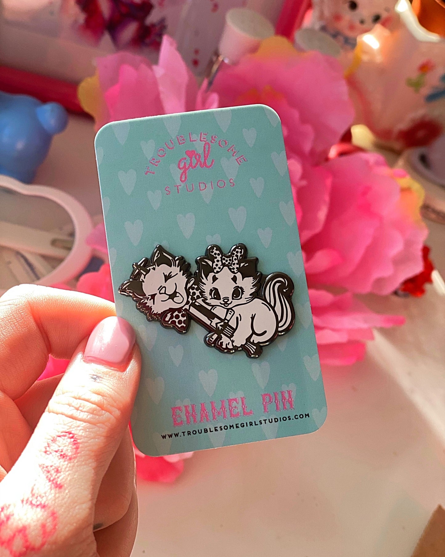 Bad Kitty Enamel Pin