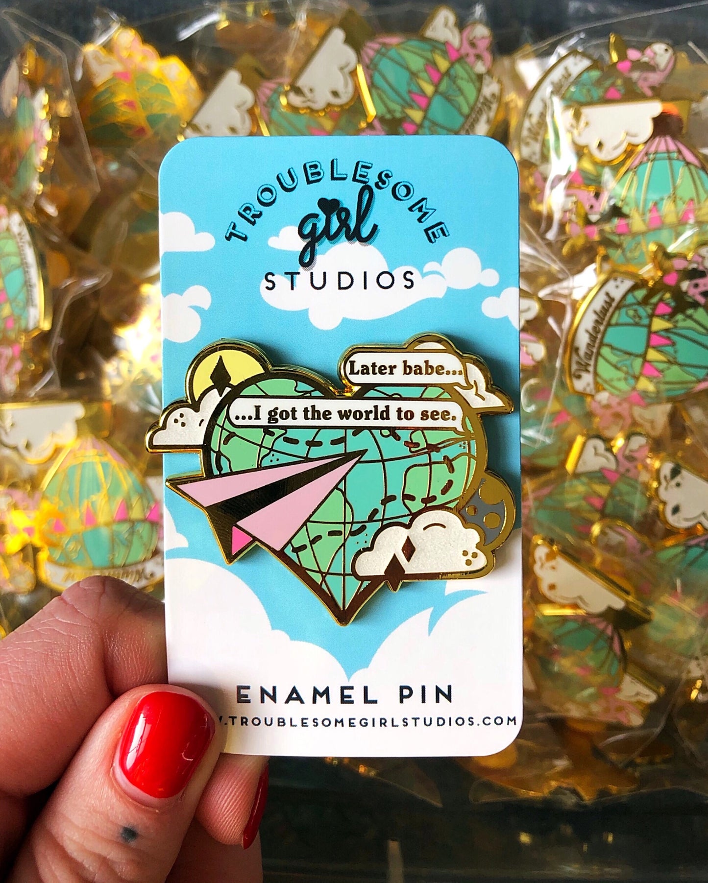 Later Babe Enamel Pin