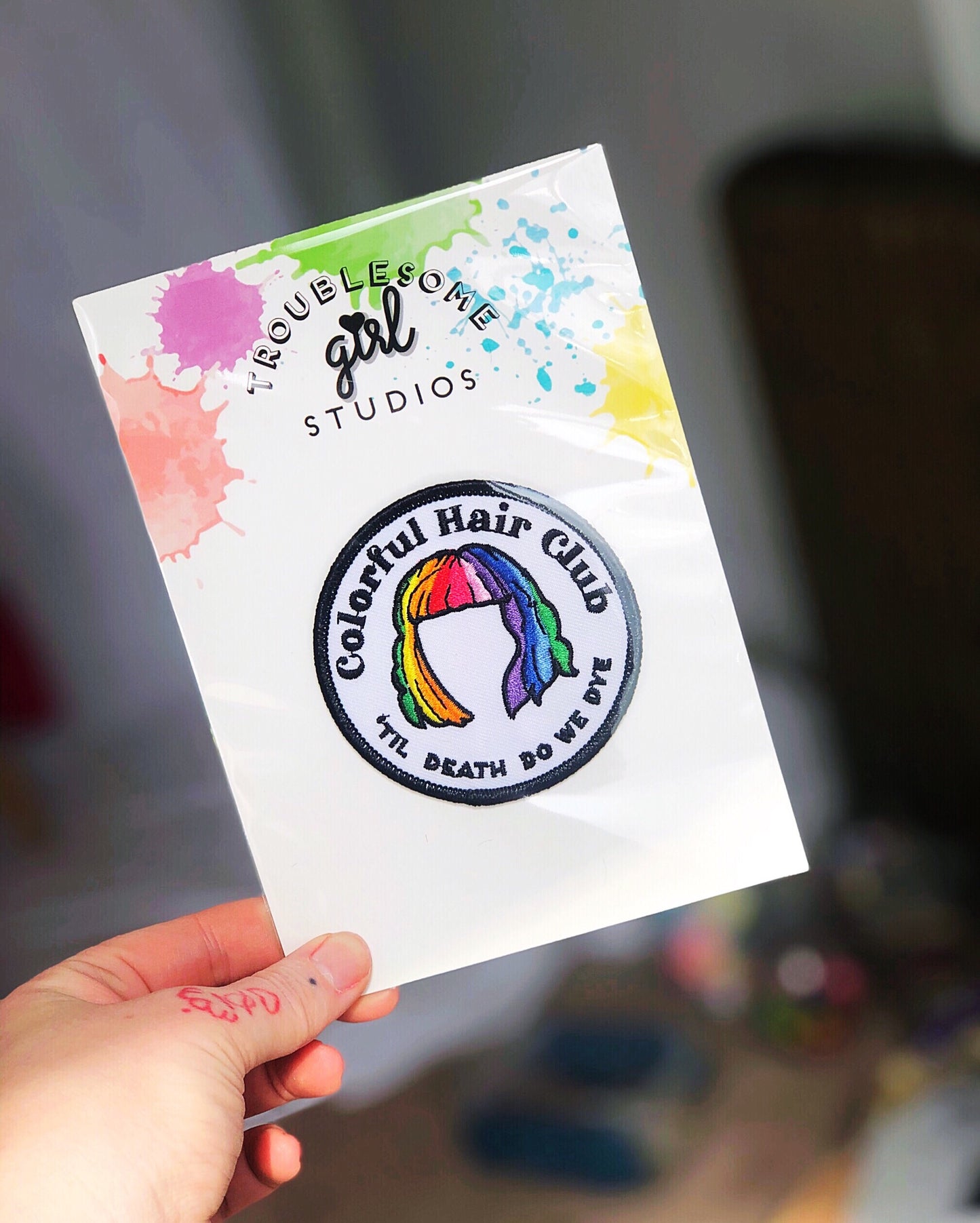 Colorful Hair Club Patch