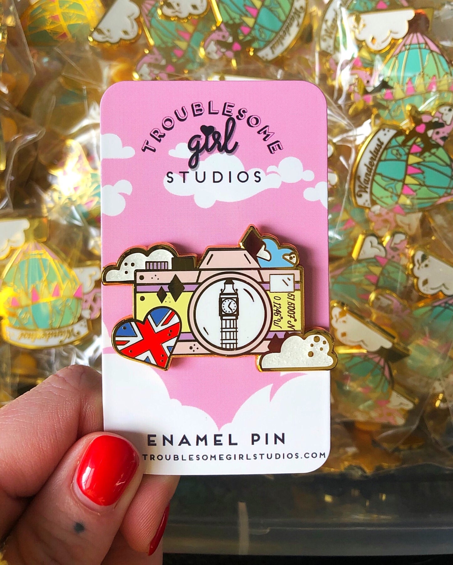Destination London Enamel Pin