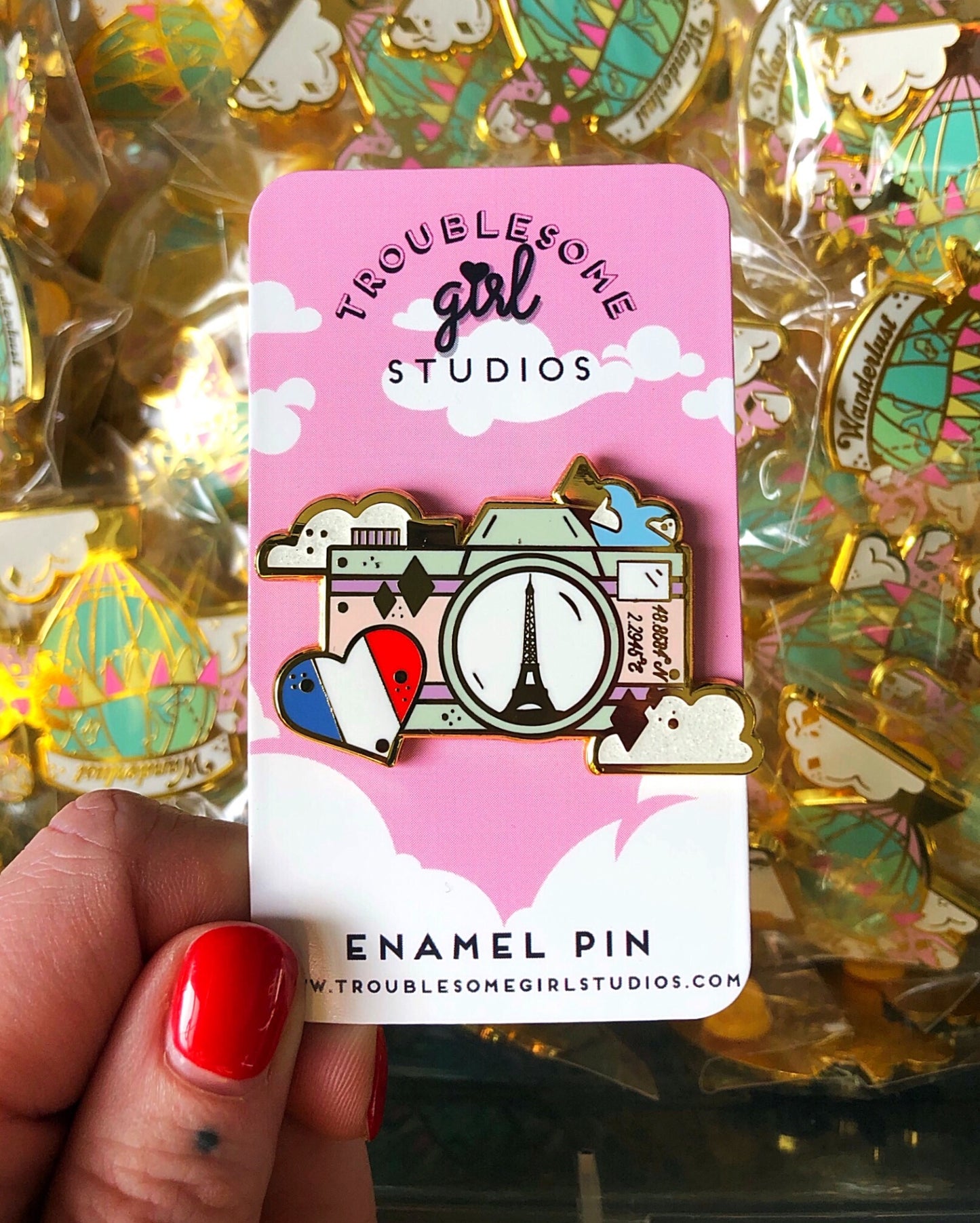 Destination Paris Enamel Pin