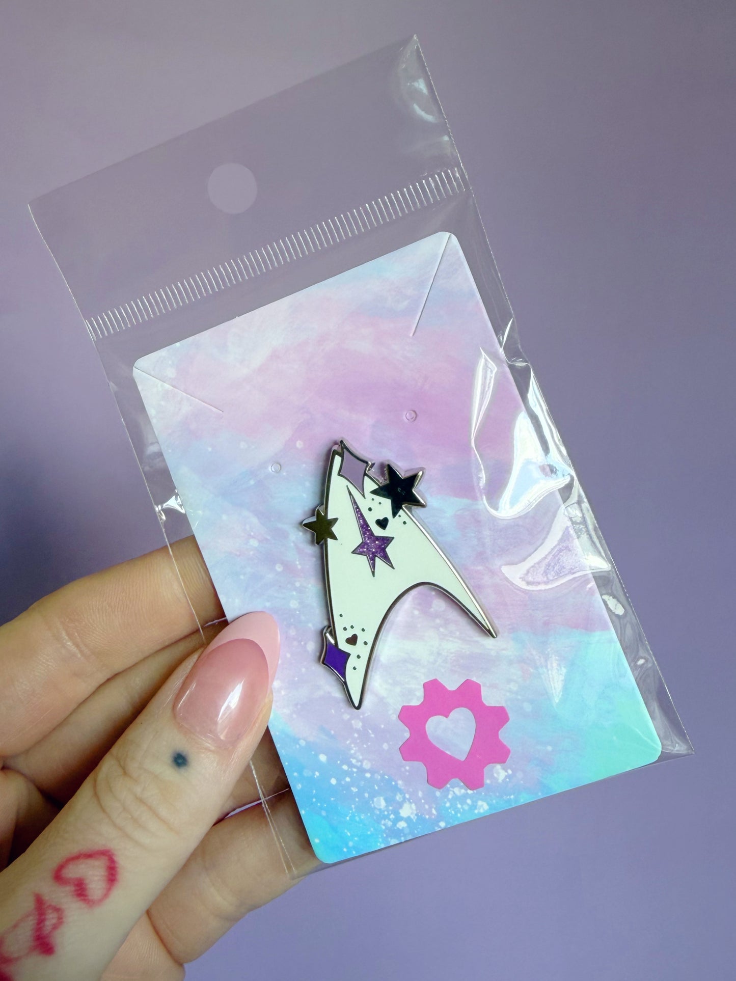 Purple Original Cutie Com-Badge Enamel Pin