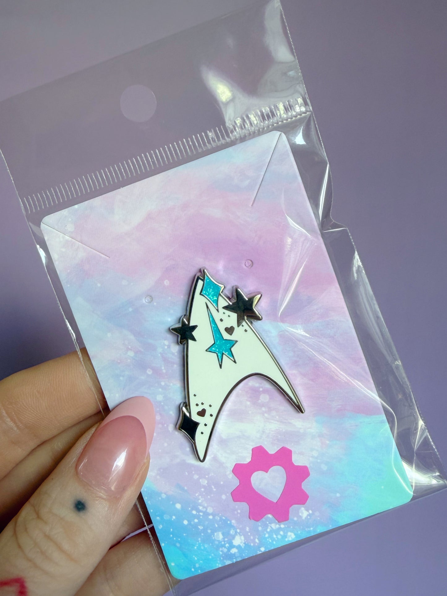 Blue Original Cutie Com-Badge Enamel Pin