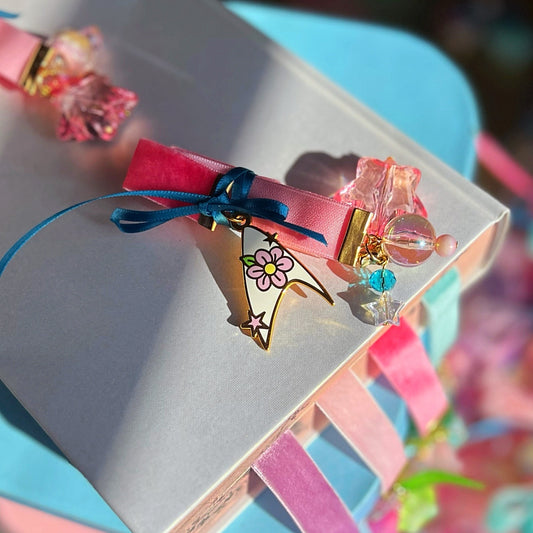 Pink Flower Delta Bookmark