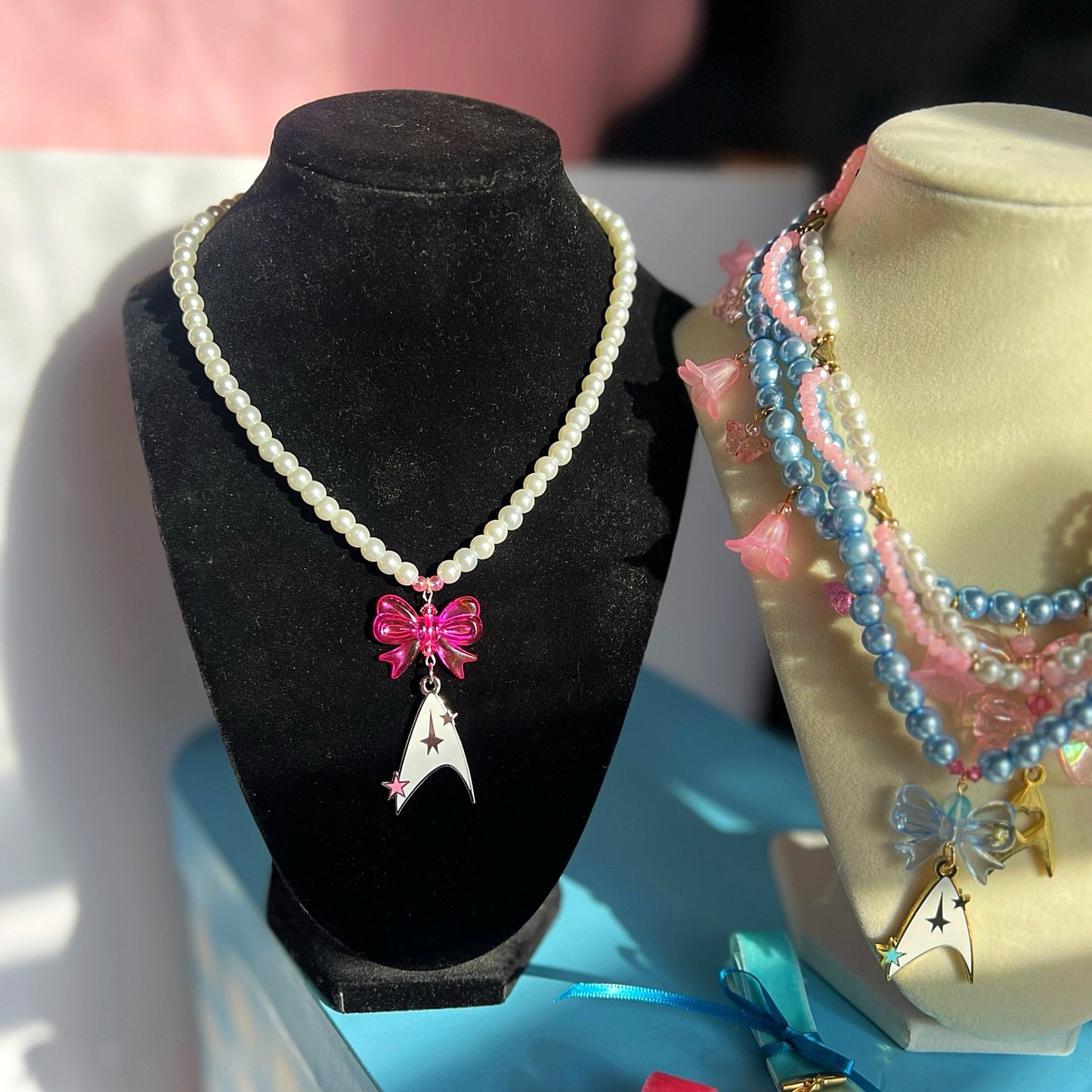 White Trekkie Necklace