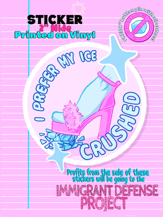 Crushed Ice Fundraiser Sticker
