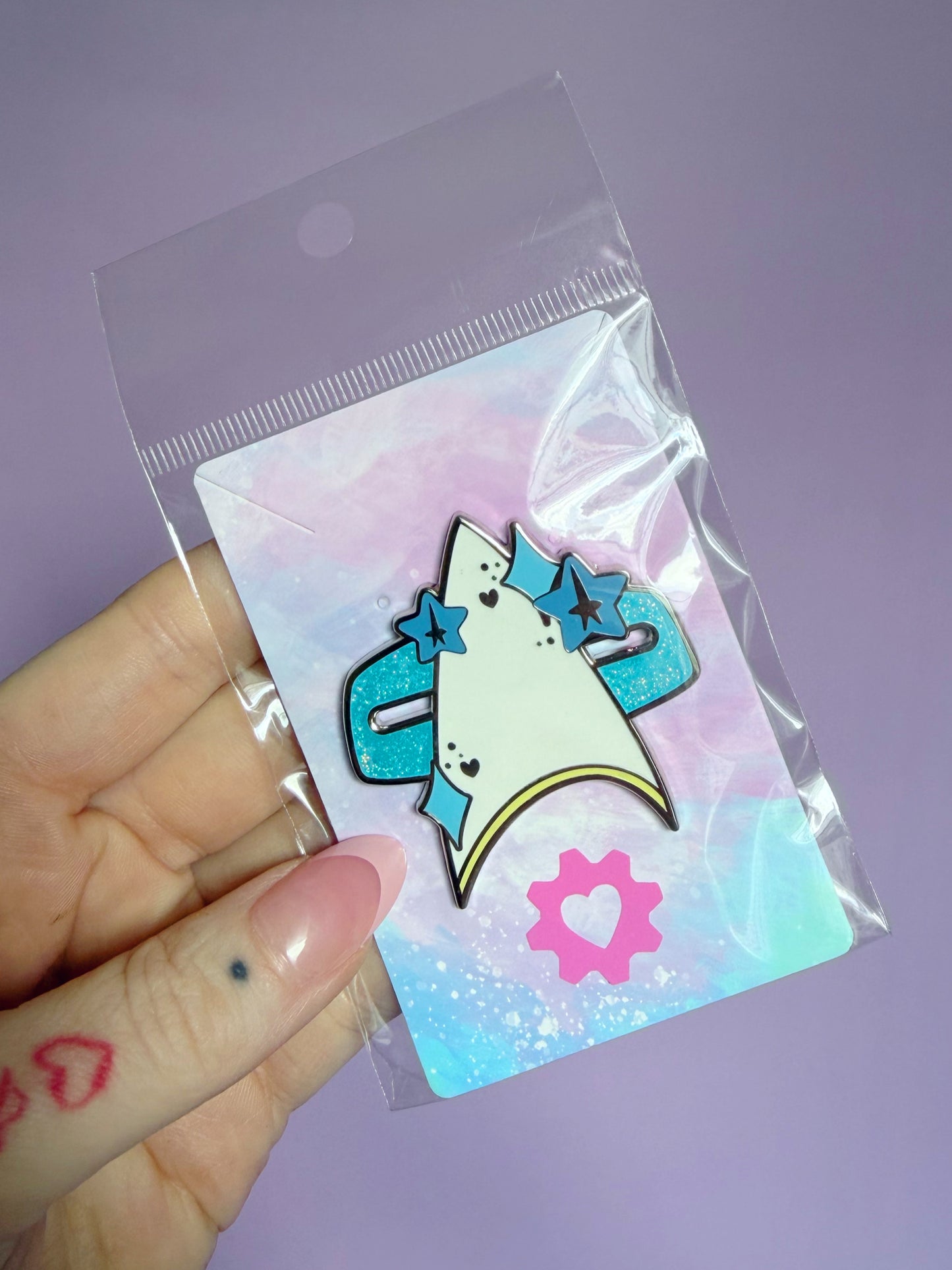 Blue Deep Space Magnetic Cutie Com-Badge