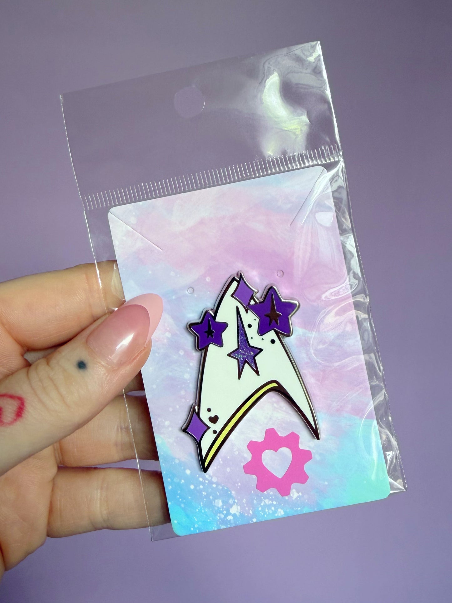 Purple Original Magnetic Com-Badge