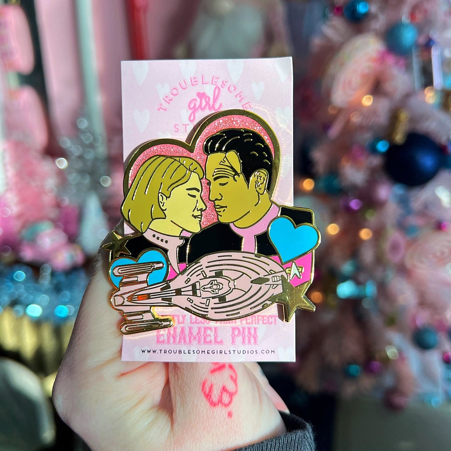 (B grade) J and C Enamel Pin
