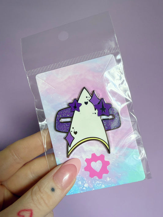 Purple Deep Space Magnetic Cutie Com-Badge