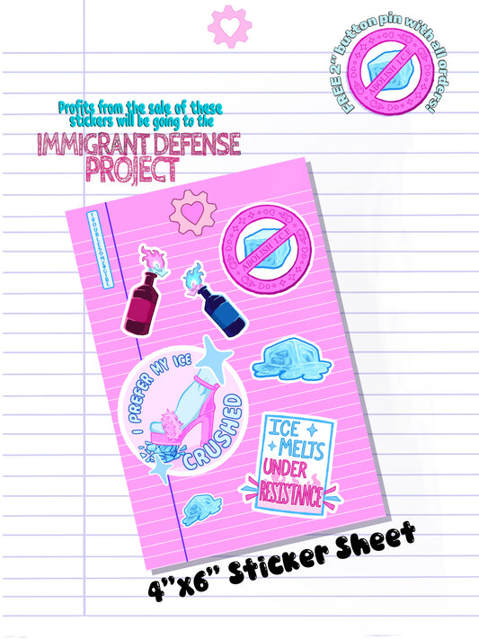 Ice Melt Fundraiser Sticker Sheet