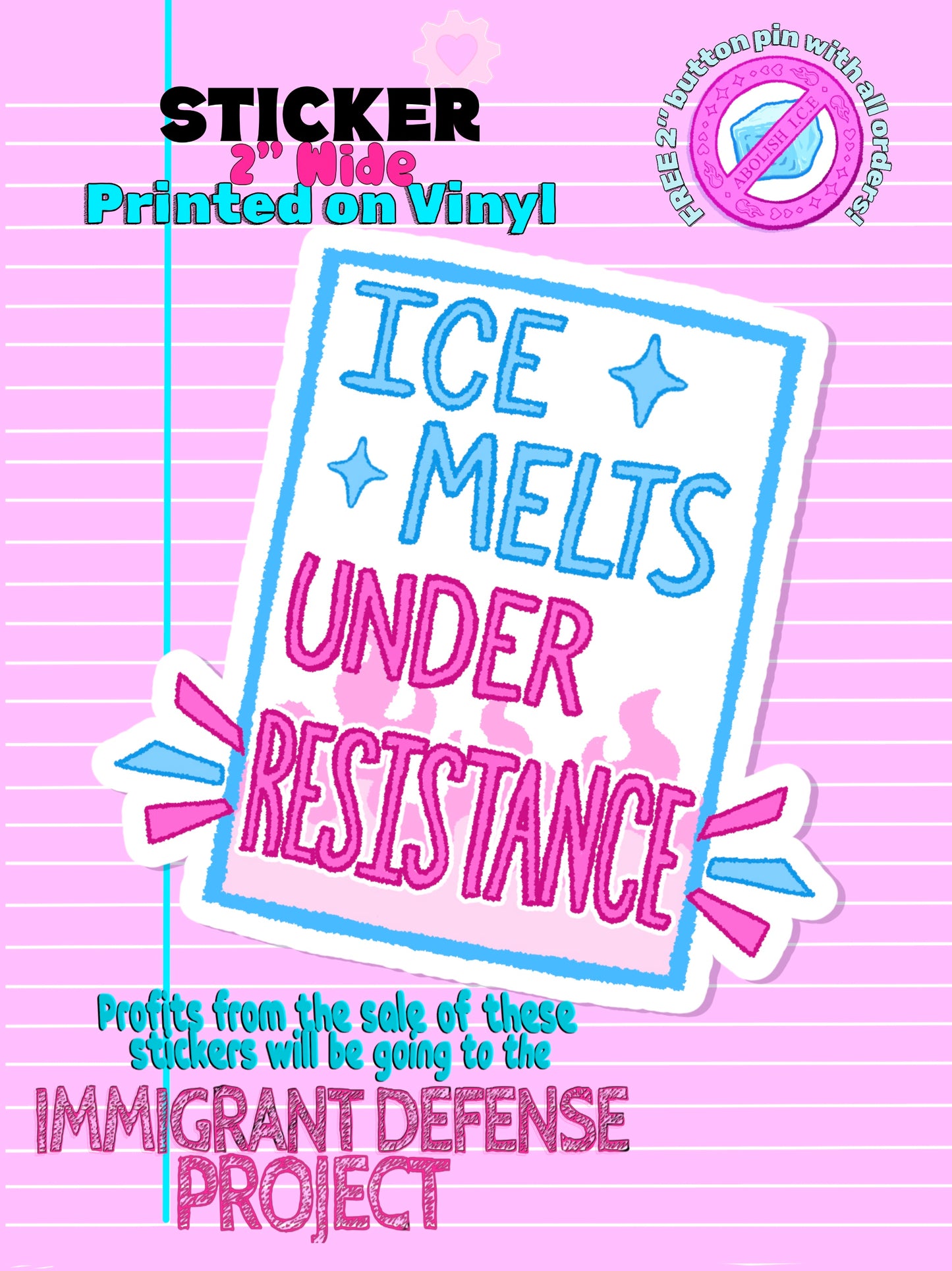 Ice Melt Fundraiser Sticker