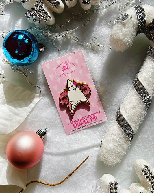 (B grade) Pink DS Badge Enamel Pin