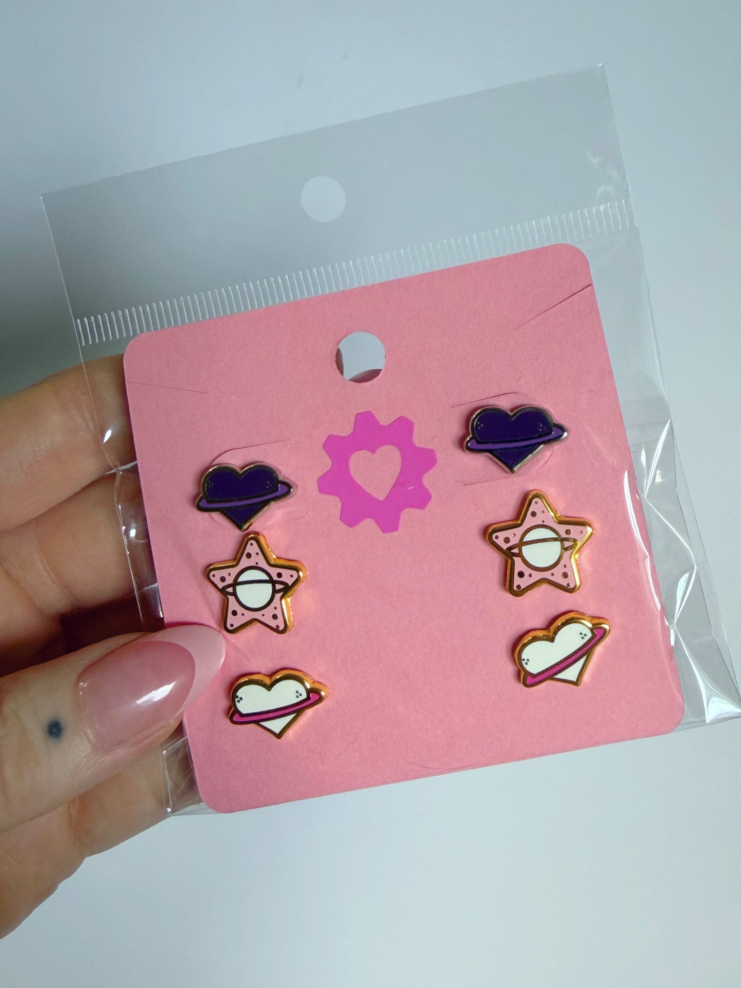 Space Heart Earring Pack
