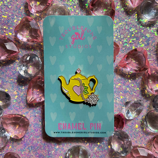 Spiked Tea Enamel Pin