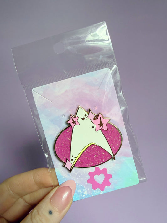 Bright Pink Gen Magnetic Badge