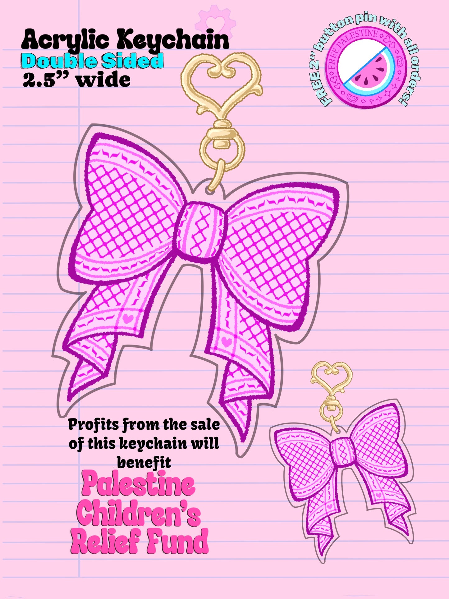 Bow Fundraiser Keychain