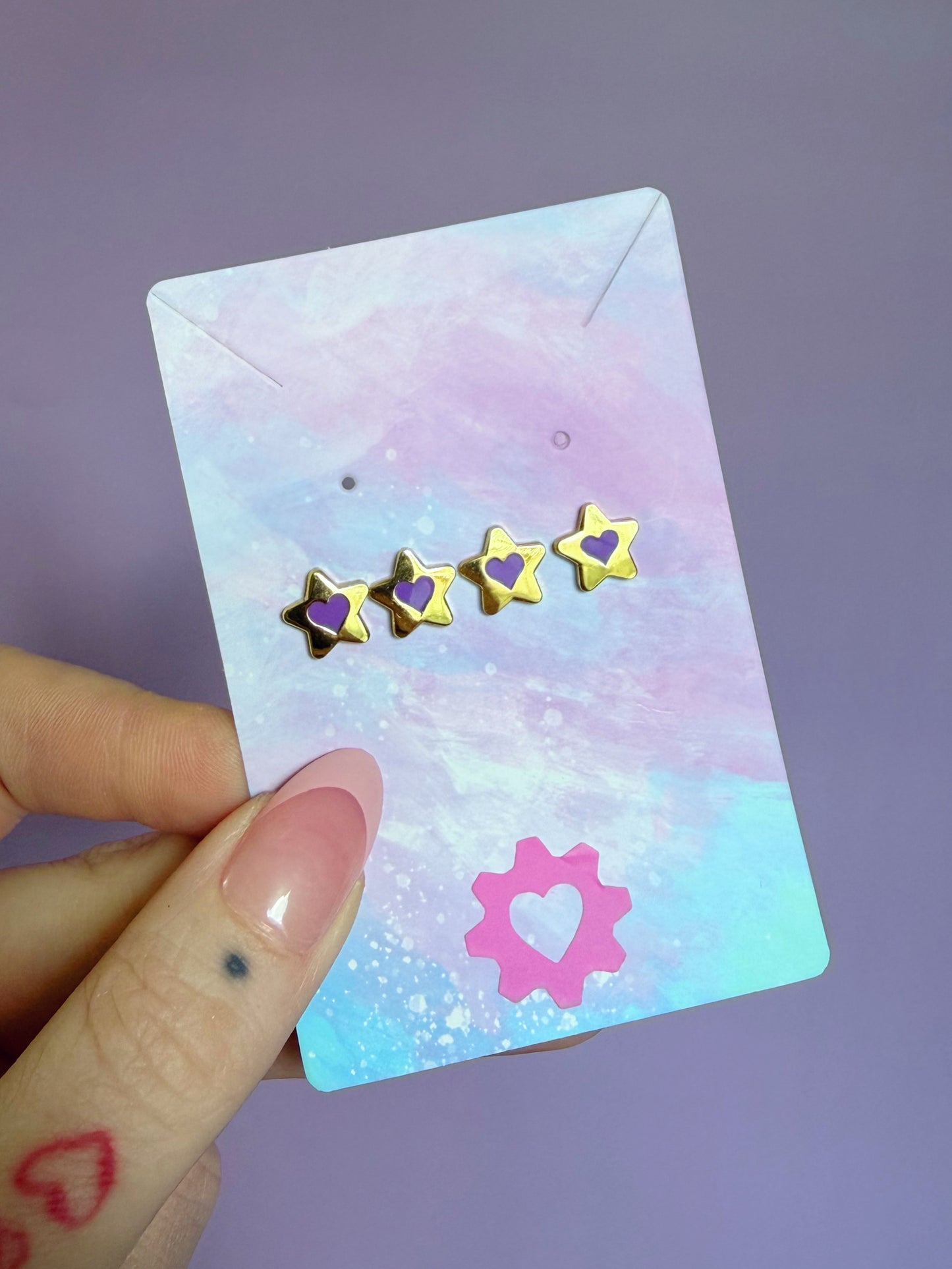 Gold and Purple Star Collar Pips