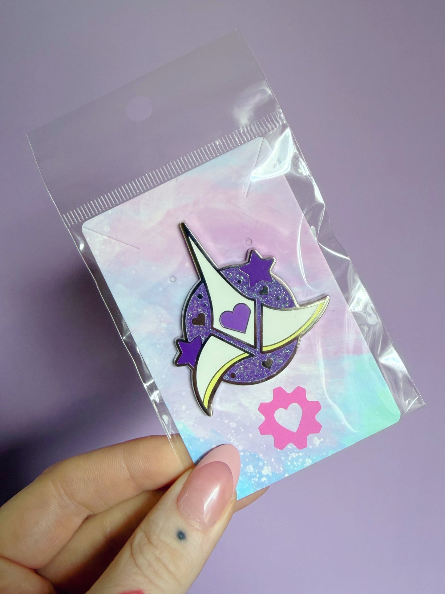 Purple K Magnetic Com-Badge
