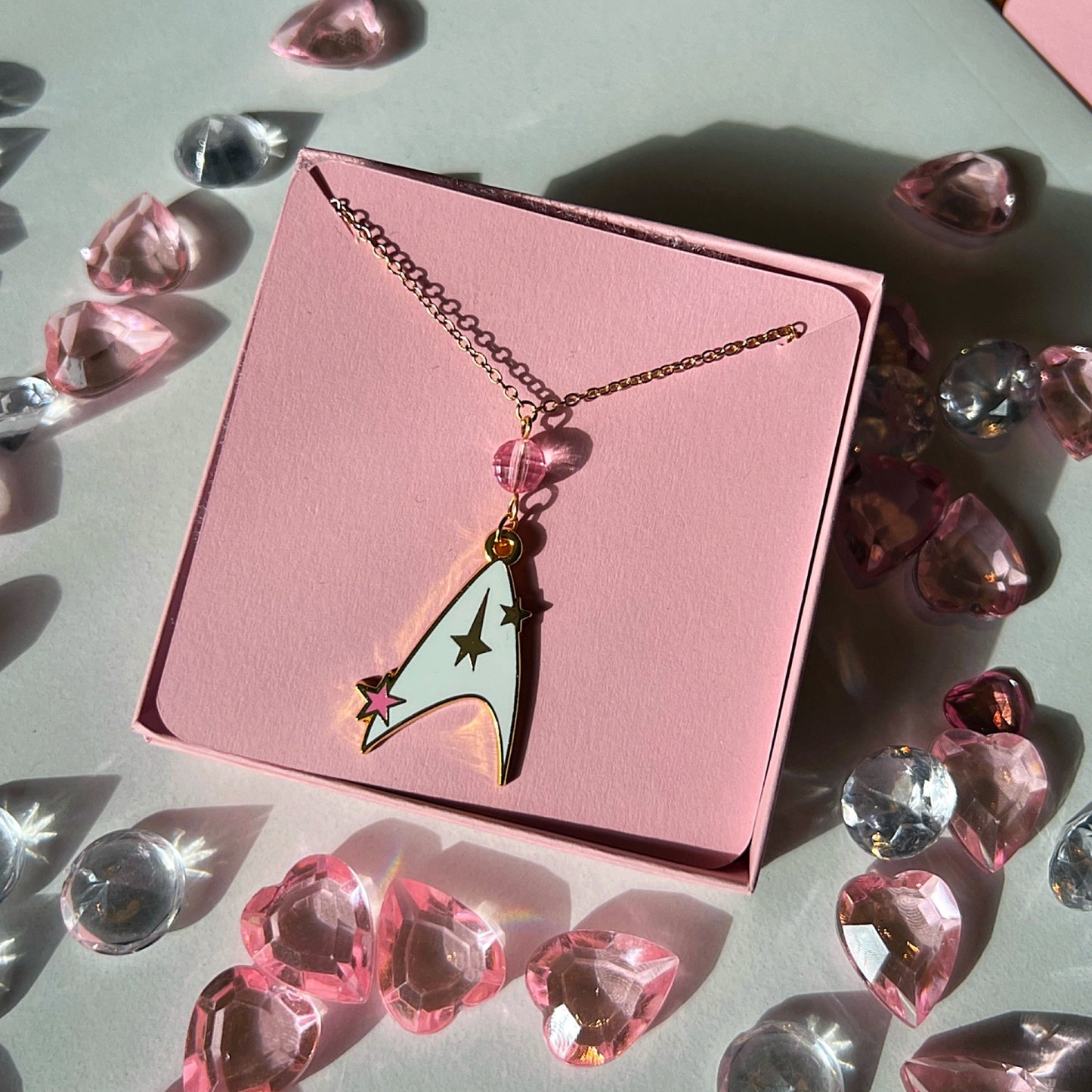 Pink Delta Necklace