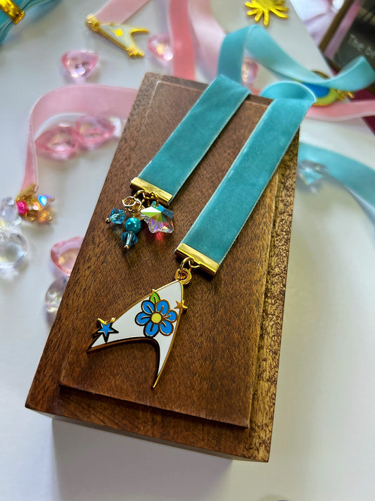 Blue Flower Delta Bookmark