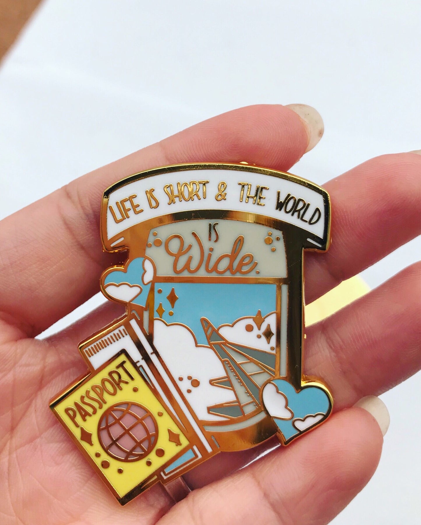 The World Is Wide Enamel Pin